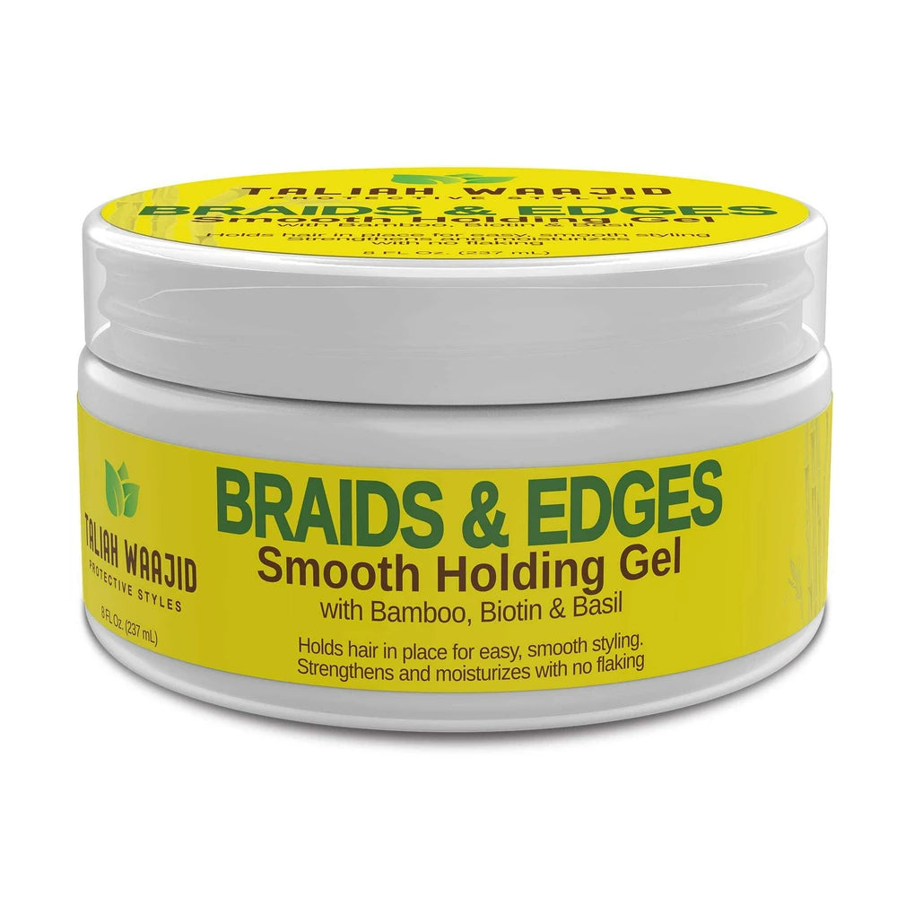 Taliah Waajid Braids Edges Smooth Holding Hair Styling Gel with Frizz Control 8 8 Fl. Oz (Pack of 6)
