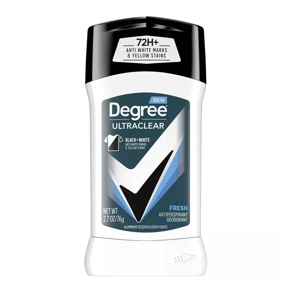 Degree Men Ultra Clear Black and White Antiperspirant Deodorant Fresh 2.7Oz (Pack of 12)