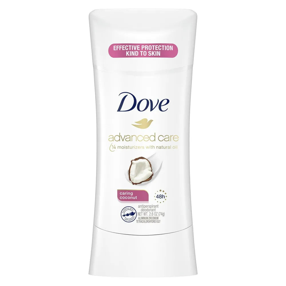 Dove Advanced Care Antiperspirant Deodorant Caring Coconut Nutrium Moisture 2.6Oz (Pack of 12)