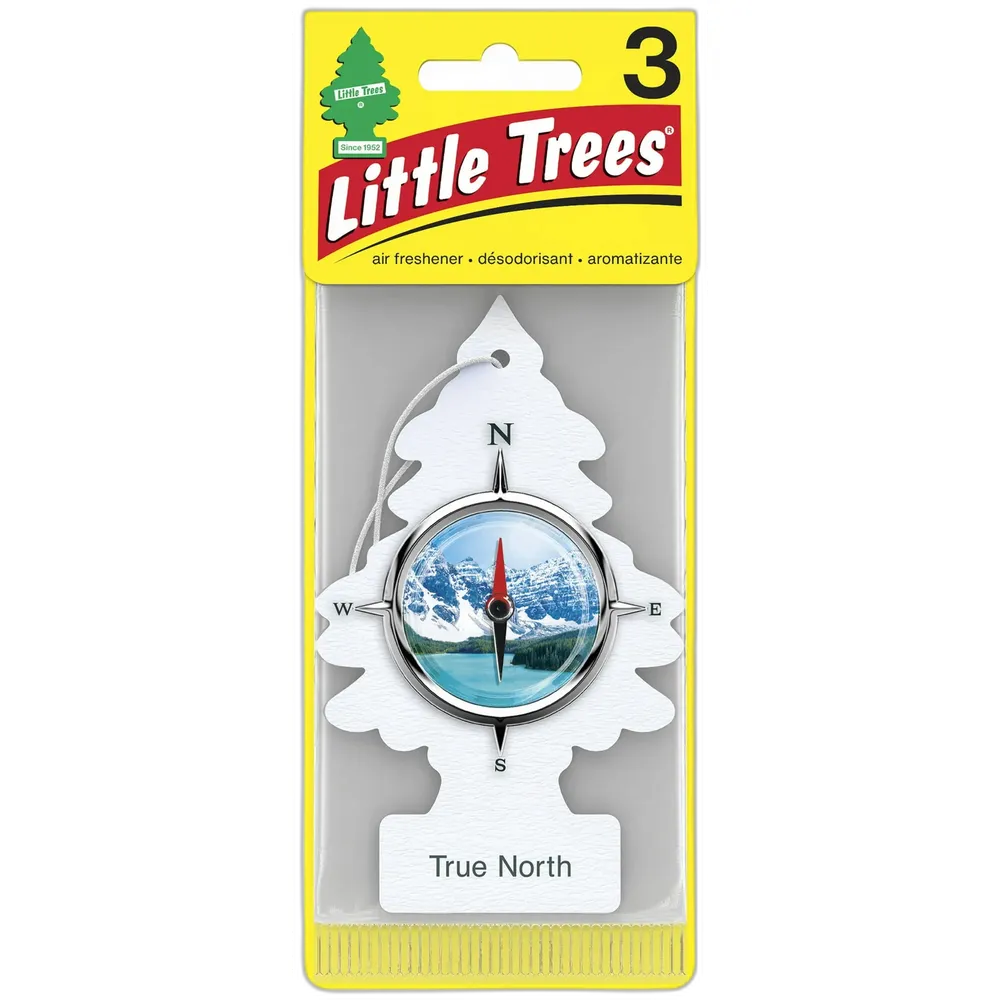 Little Trees Car Air Freshener Hanging Paper True North 3 Count 6.4oz (Pack of 96)