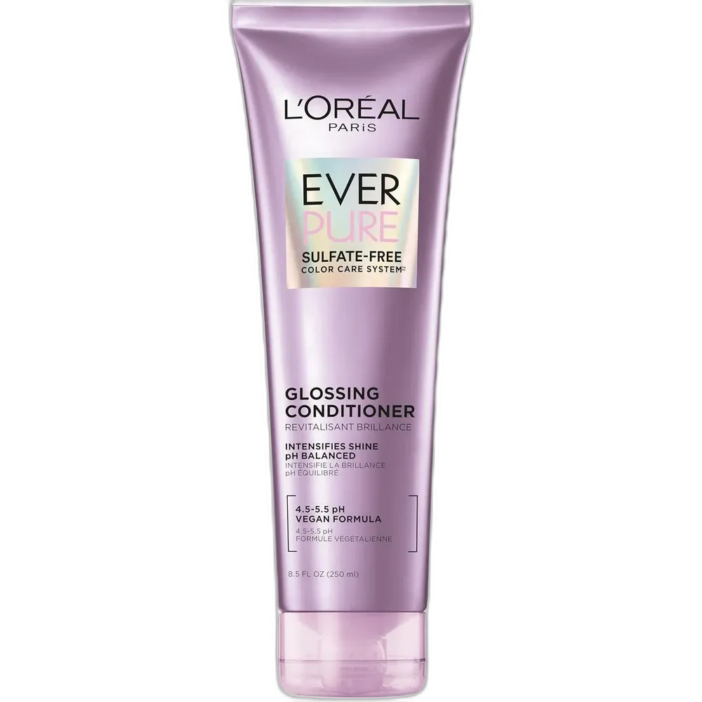 L'Oreal Paris Sulfate Free Glossing Conditioner Smooths 8.5 Ounce Squeeze (Pack of 6)