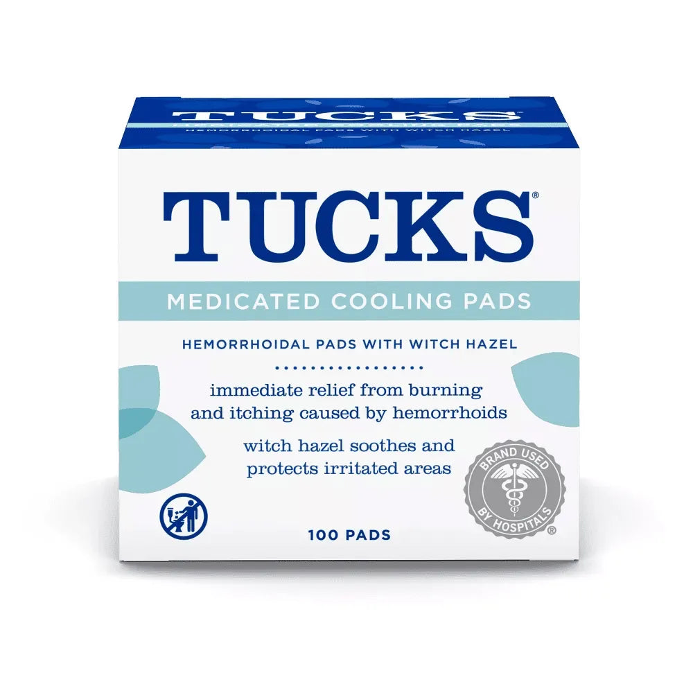 Tucks Medicated Cooling Pads For Hemorrhoid Relief 13.44Oz (Pack of 12)