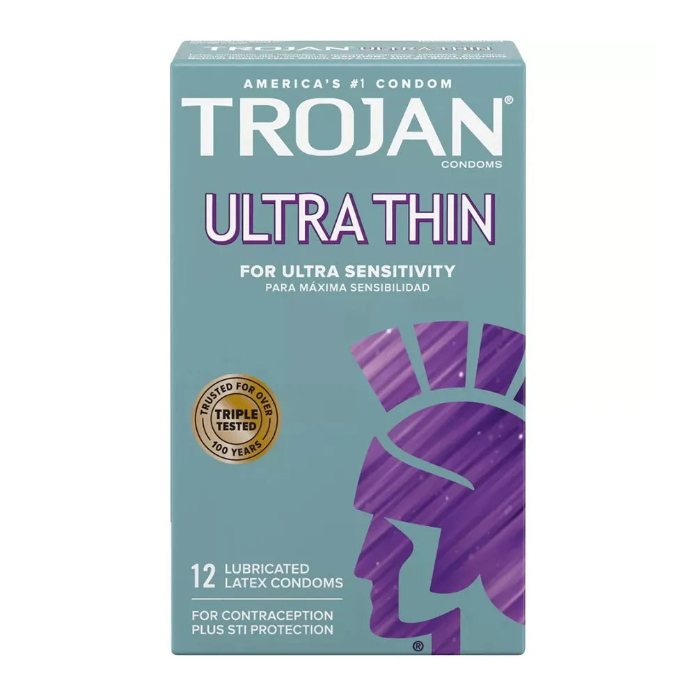 Trojan Ultra Thin Premium Lubricated Latex Condoms 5Oz (Pack of 48)