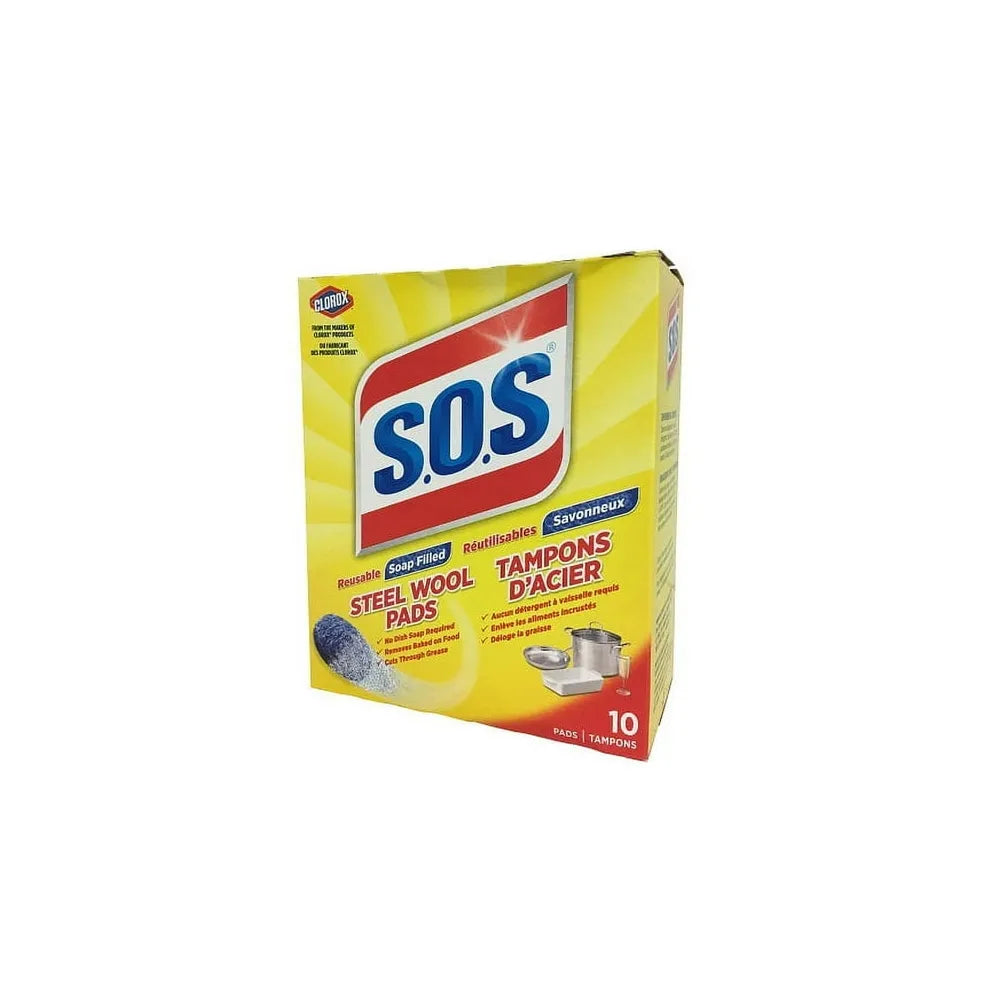 Sos Steel Wool Soap Filled Reusable Pads 2Oz (Pack Of 6)
