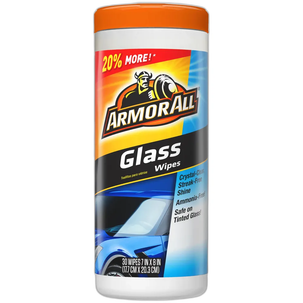 Armor All Car Glass Cleaning Wipes 30Ct 0.01Oz (Pack Of 6)