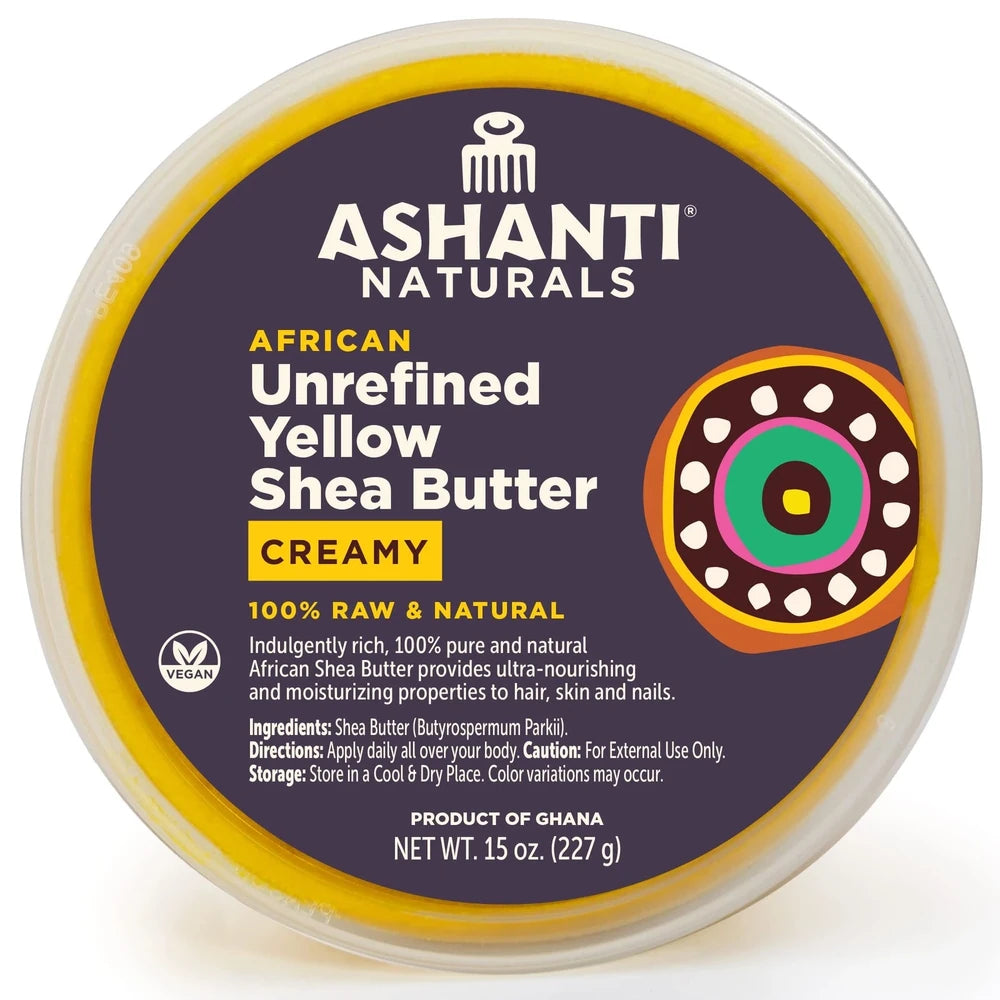 Unrefined African Soft & Creamy Yellow Shea Butter - 15 oz. 15 Oz (Pack of 6)