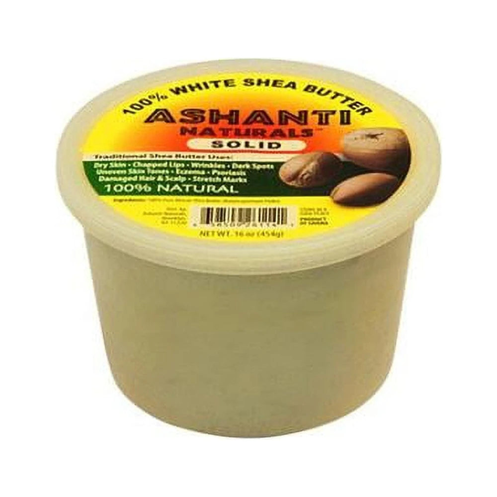 Unrefined African Solid White Shea Butter - 16 oz. 16 Oz (Pack of 6)