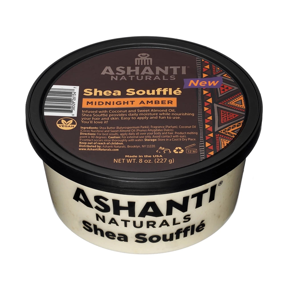 Ashanti Naturals Shea Souffle Midnight Amber Cream 8 Ounce 8 Oz (Pack of 6)