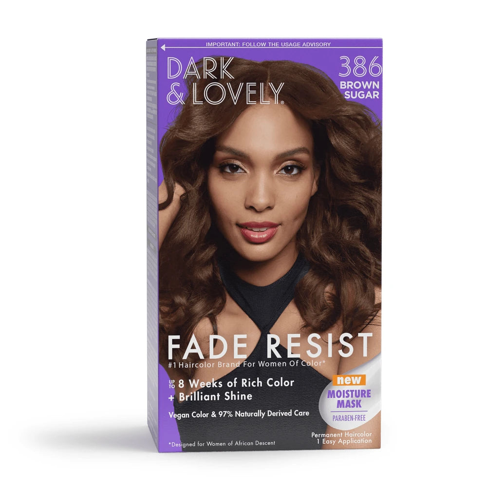 Dark and Lovely Fade Resist Permanet Hair Color Unisex 386 Brown Sugar nan (Pack of 12)