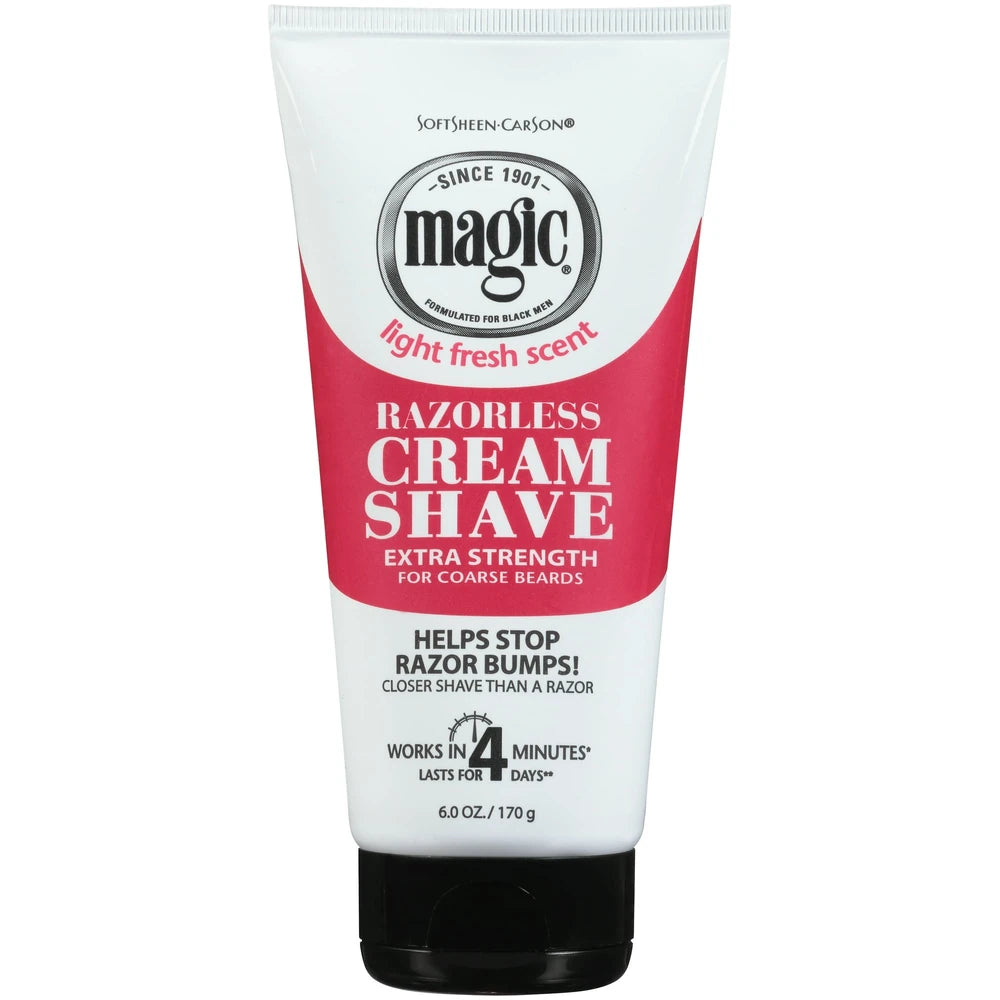 Softsheen-Carson Magic Shave Hair Removal Cream for Men Extra Strength Depilato 6 Oz (Pack of 6)