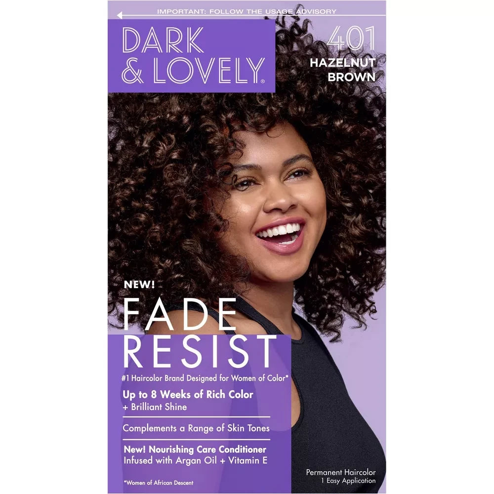 Dark and Lovely Fade Resist Permanent Hair Color - 401 Hazelnut Brown nan (Pack of 12)