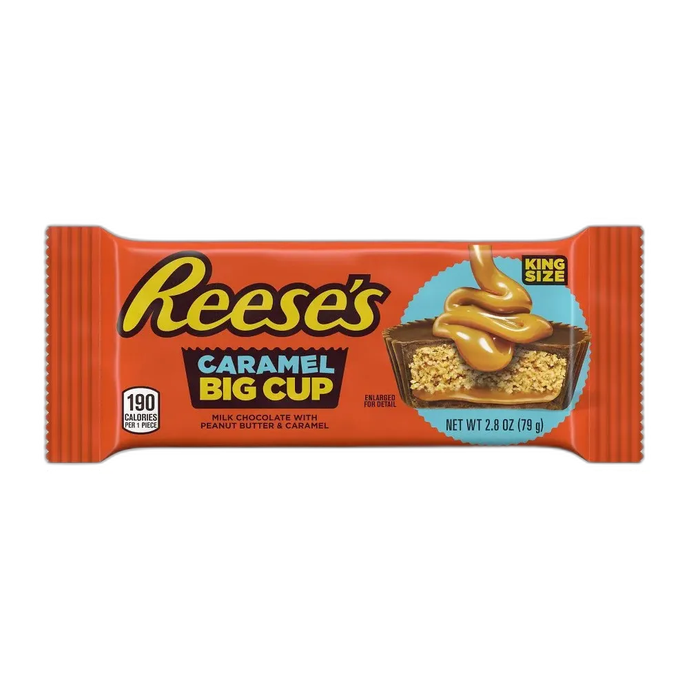 Hershey's Reese's Peanut Butter King Size 9x16 Caramel 2.8oz (Pack of 144)