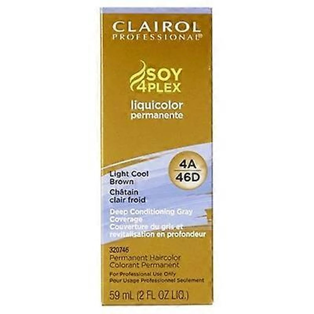 Clairol Soy 4Plex Liquicolor Permanente 4A/46D Light Cool Brown 2 Fl. Oz (Pack of 72)