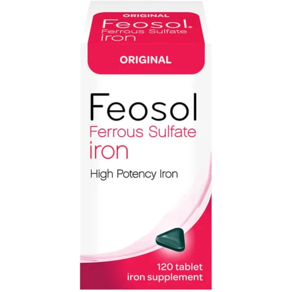 Feosol Ferrous Sulfate High Potency Iron Tablets Original 2.08oz (Pack of 36)