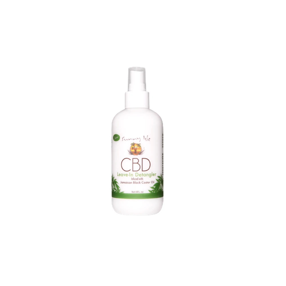 Sunny Isle CBD Leave-In Detangler ounces in Black 8 Fl. Oz (Pack of 6)