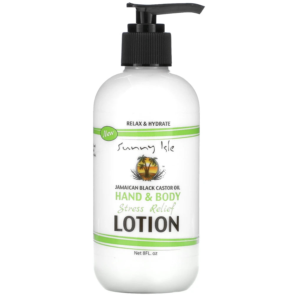 Sunny Isle Jamaican Black Castor Oil Hand & Body Stress Relief Lotion 8 Fl. Oz (Pack of 6)