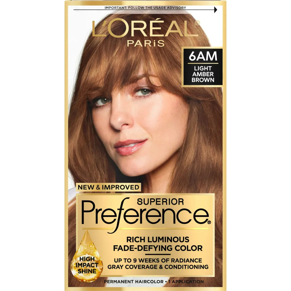 Loreal Preference Hair Color Light Amber Brown 6Amkit8Oz (Pack Of 12)