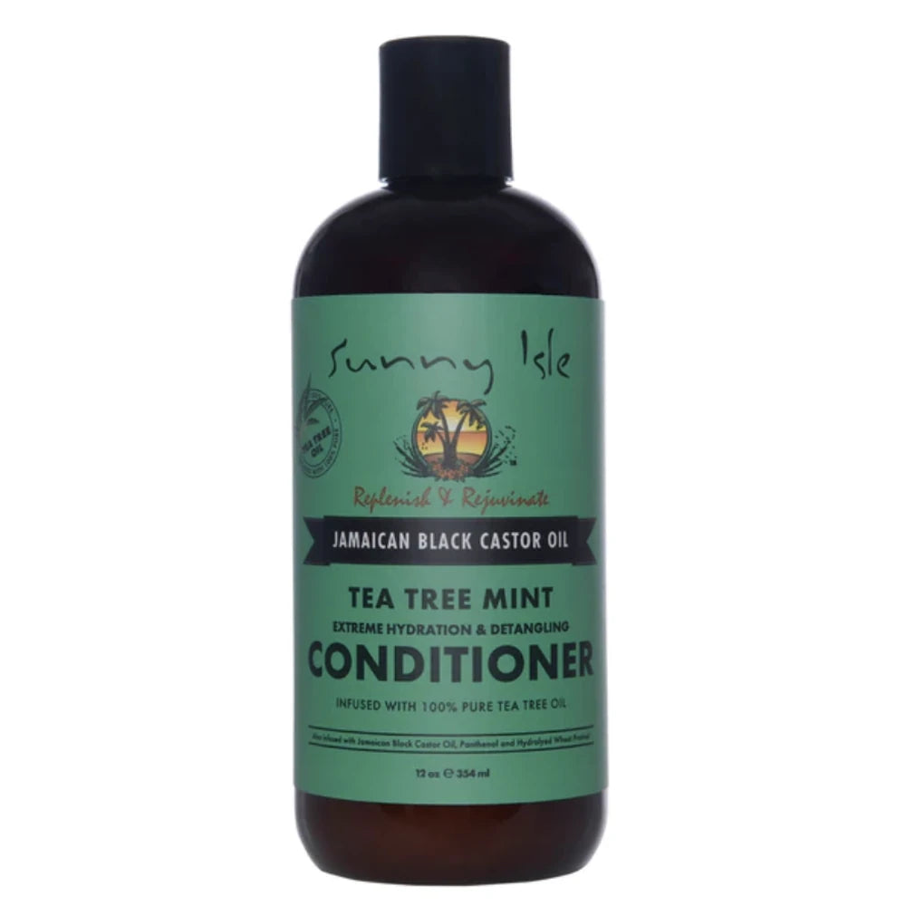 Sunny Isle Jamaican Black Castor Oil Tea Tree Mint Conditioner 354ml, Hydration 12 Oz (Pack of 6)