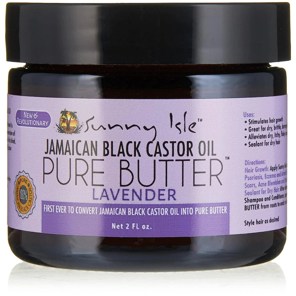 Sunny Isle Jamaican Black Castor Oil Pure Butter Lavender 2 fl oz (Pack of 6)