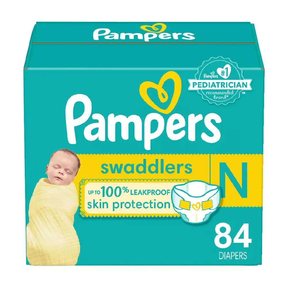 Pampers Swaddlers Newborn Diaper Size 0 66.4Oz (Pack of 1)