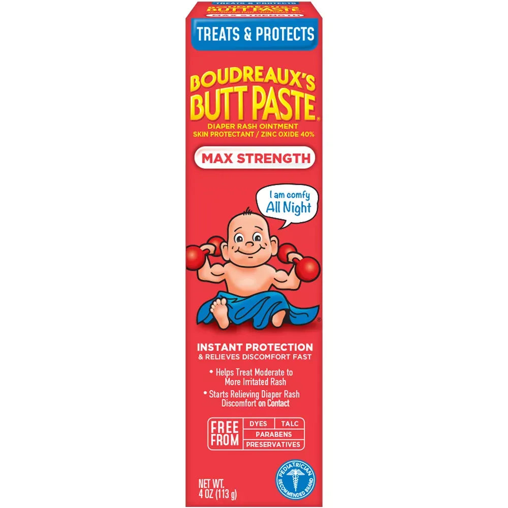 Boudreauxs Maximum Strength Butt Paste Diaper Rash Ointment4Oz (Pack of 24)