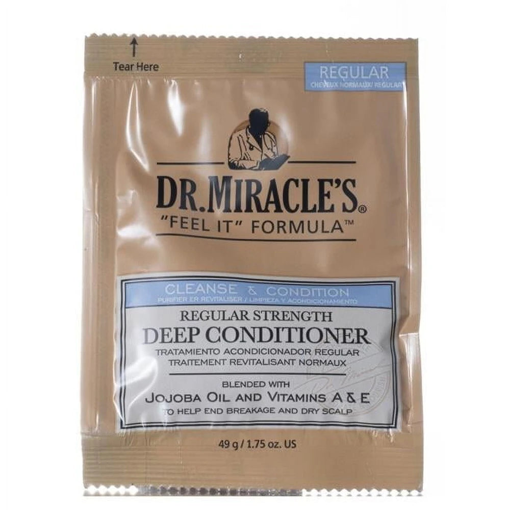Dr. Miracles Regular Strength Deep Conditioner Packett Repairing Dry Hair Fem 1.75 Oz (Pack of 36)
