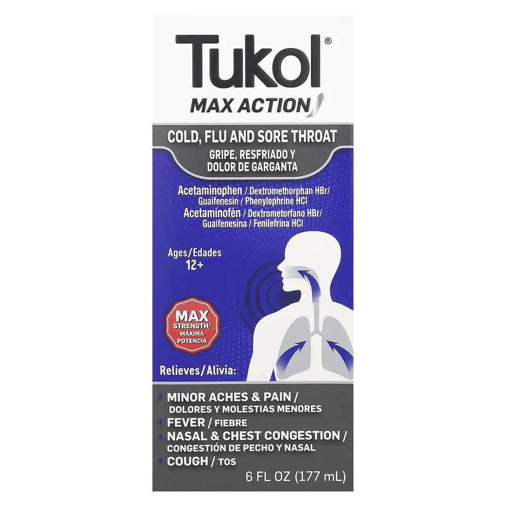 TUKOL Max Severe Cough and Congestion 6Oz (Pack of 12)