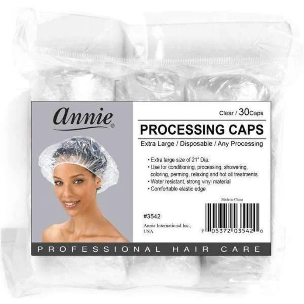 Annie Processing Caps Clear Extra Large 30 Pcs 3542 (Pack of 72)