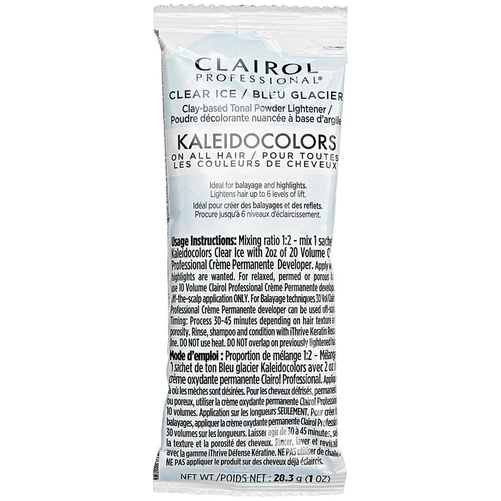 Clairol Professional Kaleidocolors - On All Hair 1 oz CLEAR ICE Powder Lightener (Pack of 72)