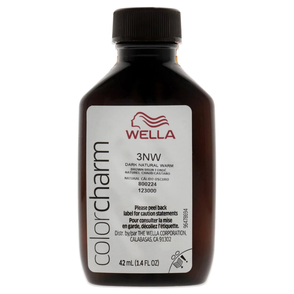 Color Charm Permanent Liquid Haircolor - 3NW Dark Natural Warm Brown 1.4. Oz (Pack of 36)
