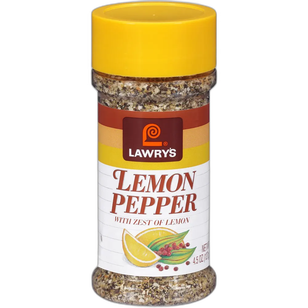 Lawry's Lemon Pepper with Zest of Lemon 4.5 oz (Pack of 12)