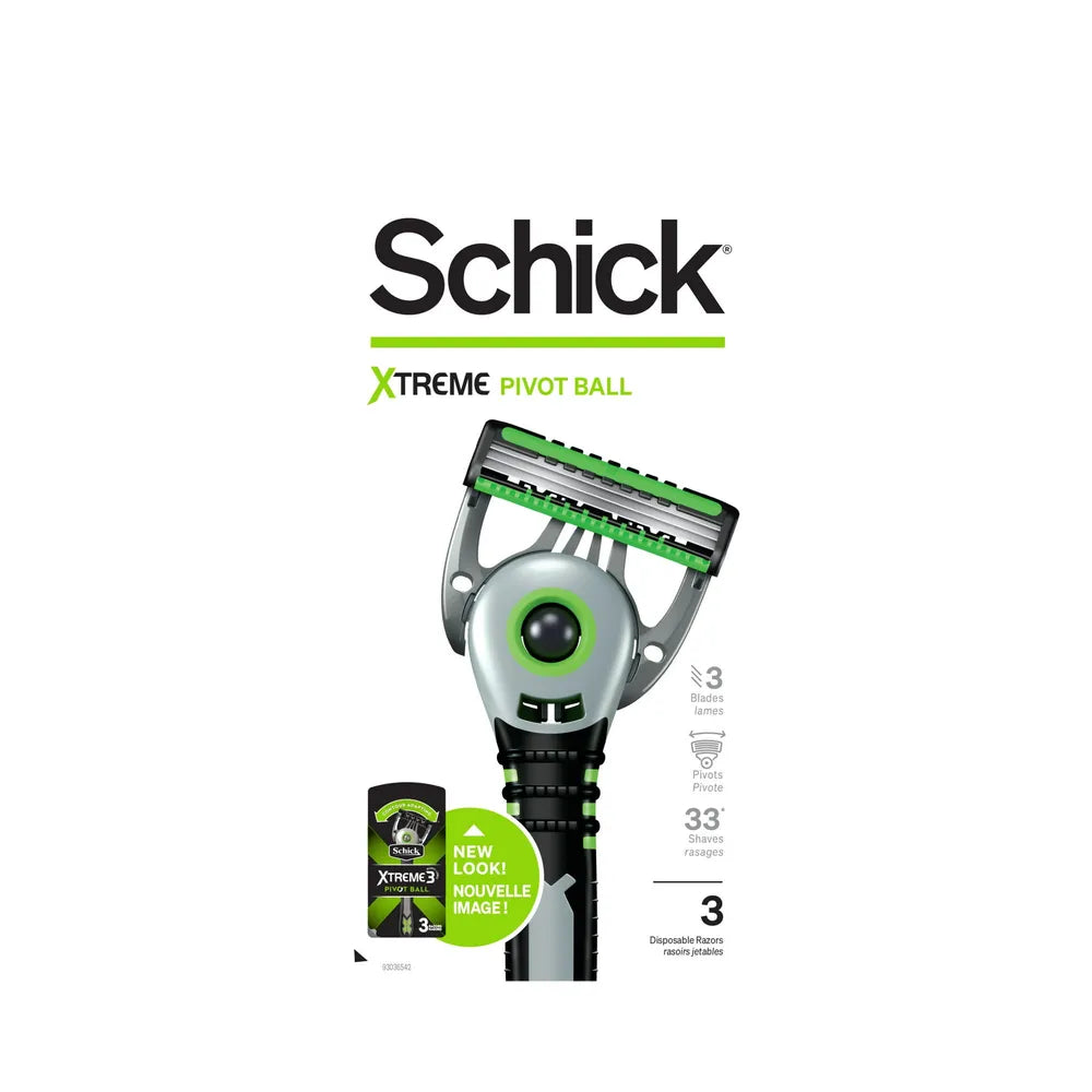 Schick Xtreme 3 Pivotball Disposable Razors For Men3 Ea 1.13Oz (Pack Of 12)