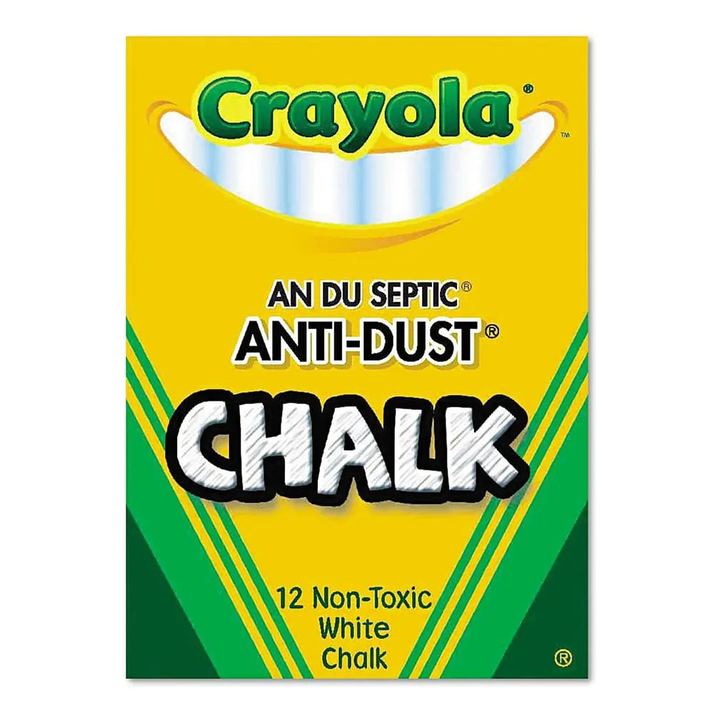 Crayola Nontoxic Chalk Sticks White Color 1.76oz (Pack of 36)