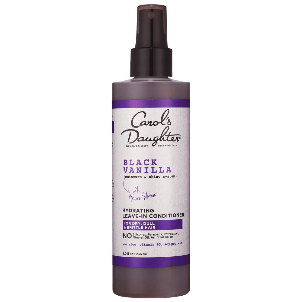 Carol's Daughter Black Vanilla Hydrating Leave In Conditioner, for Curly Hair, with Aloe, 8 fl oz (Pack of 6)