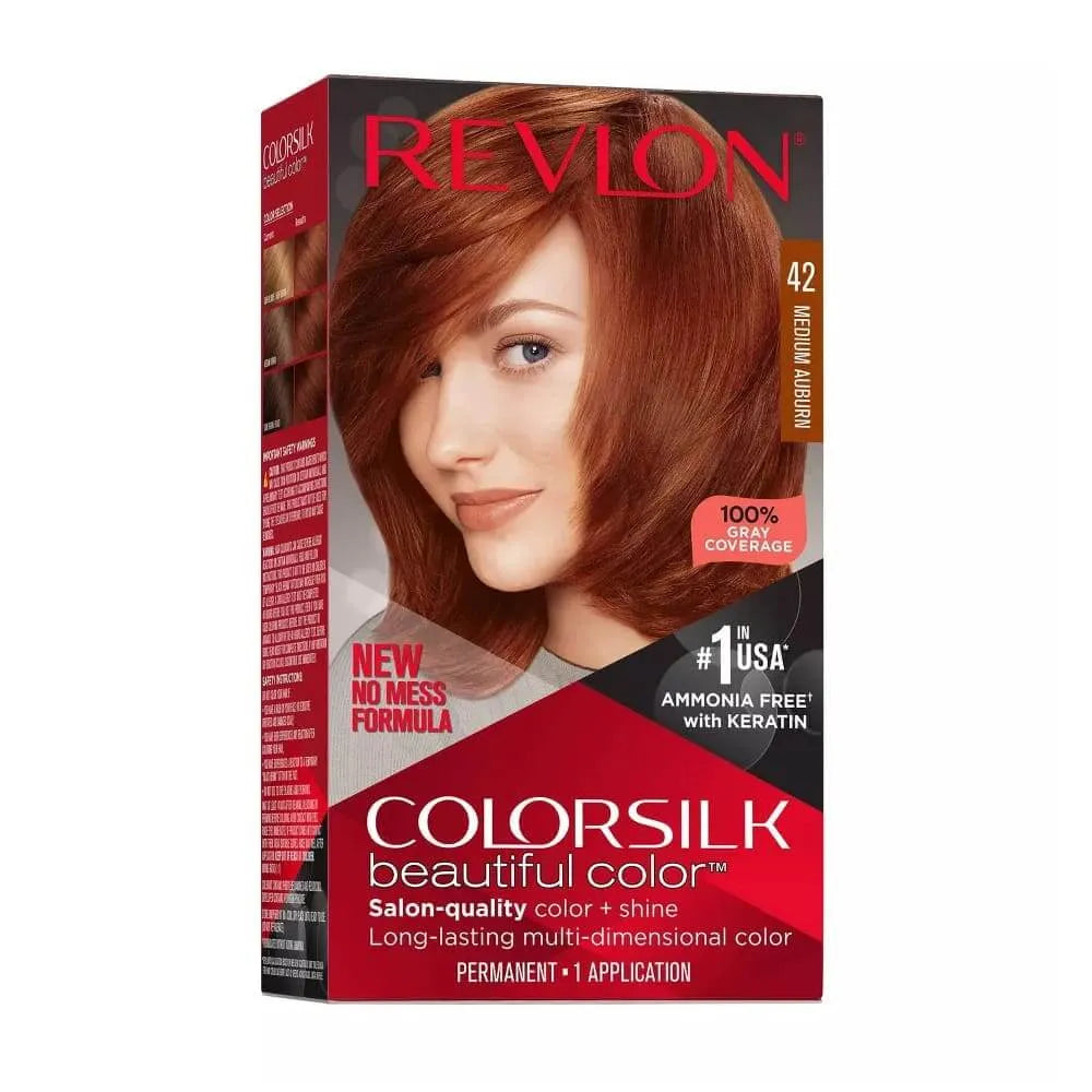Revlon Colorsilk Beautiful 42 Medium Auburn Permanent Hair Color 7.36oz (Pack of 12)