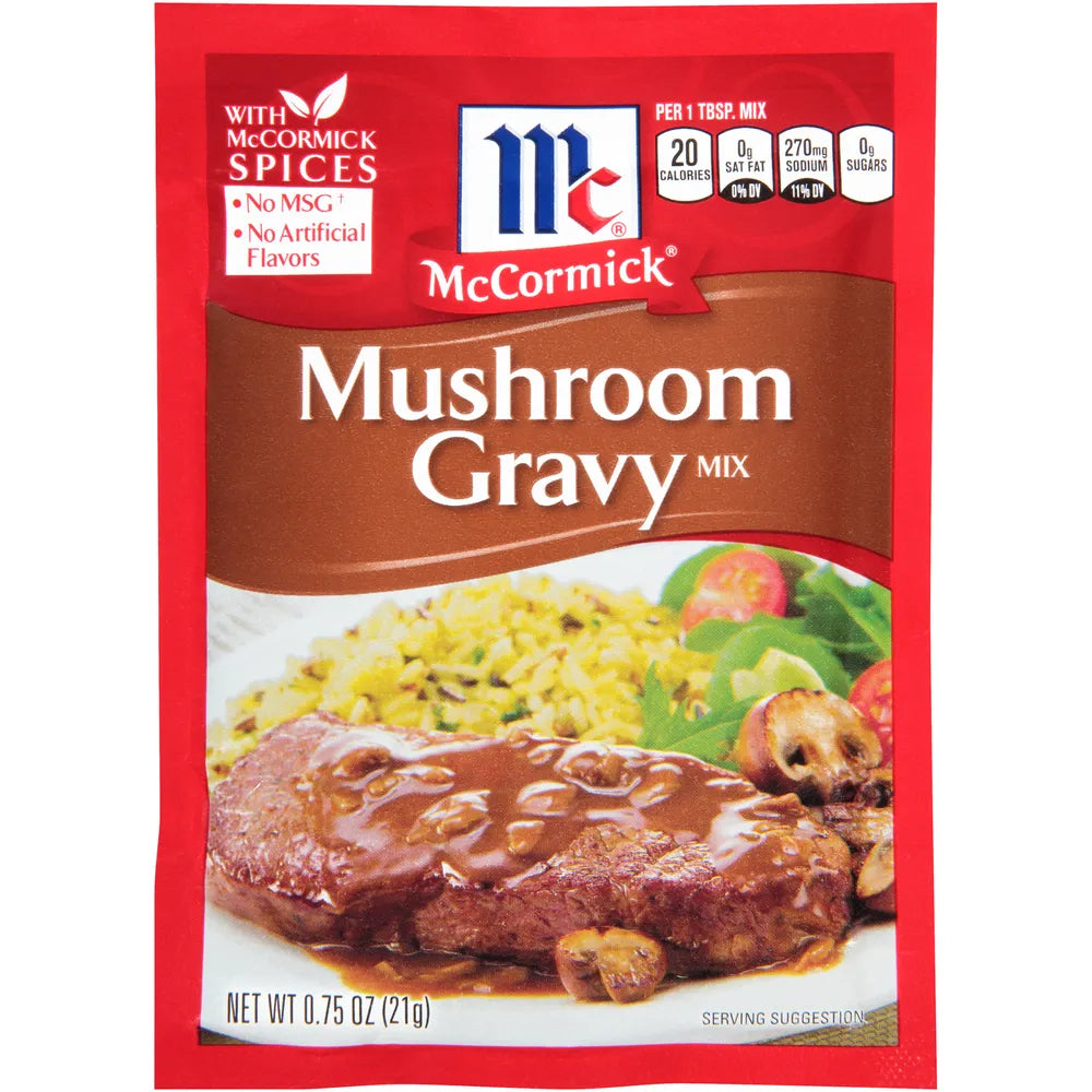 Mccormick Mushroom Gravy Mix 0.75 Oz (Pack Of 12)
