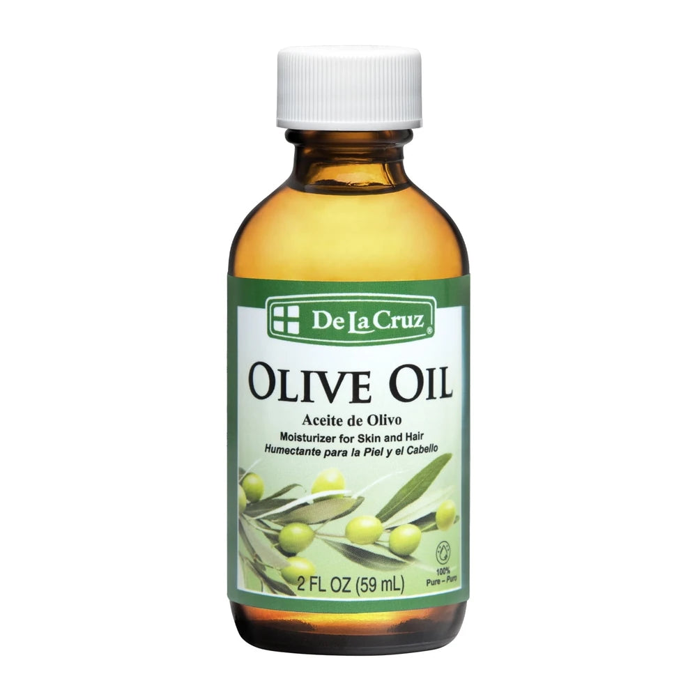 De La Cruz Olive Oil 100% Pure Expeller-Pressed Olive Oil Moisturizer for Skin 2 Oz (Pack of 12)