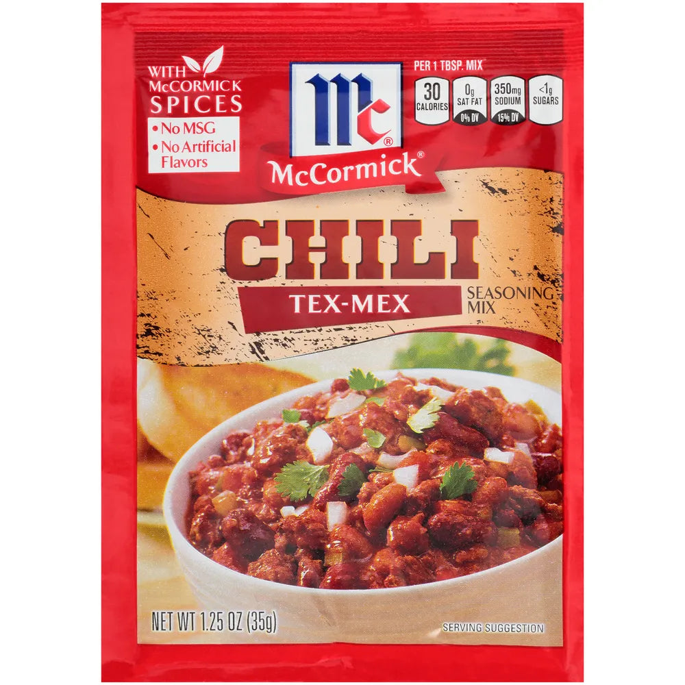 Mccormick Tex-Mex Chili Seasoning Mix 1.25Oz (Pack Of 12)