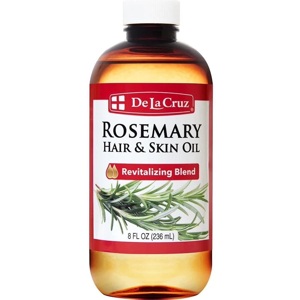 De La Cruz Rosemary Hair & Skin Oil Revitalizing Blend Hair & Skin Moisturizer 8. Oz (Pack of 12)