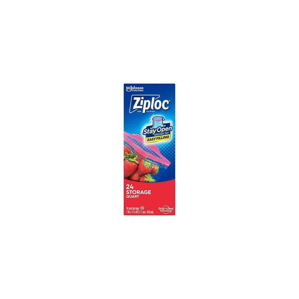 Ziploc Storage Bags Quart25 Ea 12 Pack 5.76oz (Pack of 12)