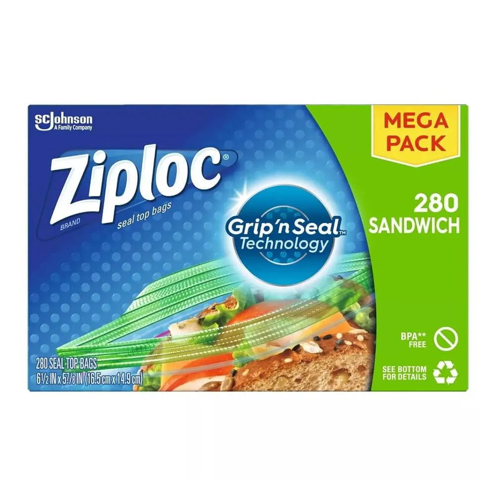 Ziploc Brand Sandwich Bags 63.36oz (Pack of 9)