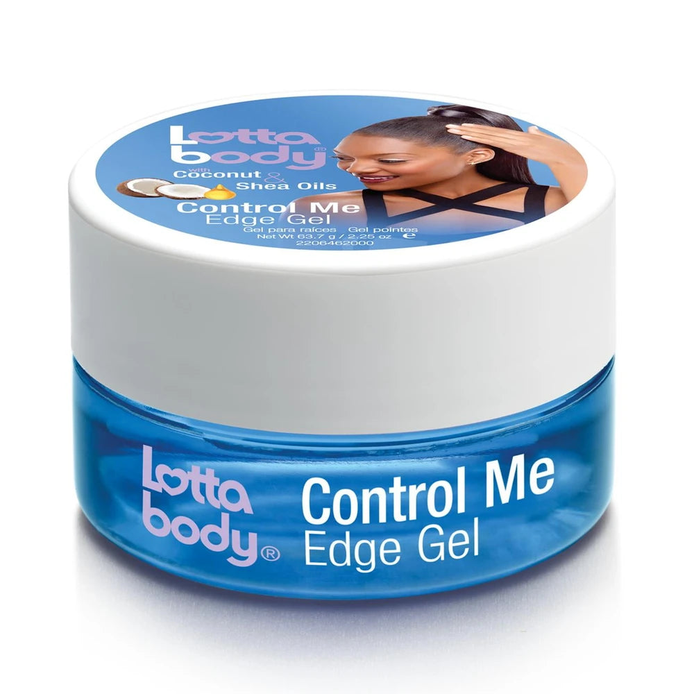 Lottabody Edge Control Hair Styling Gel with Coconut & Shea Oils 2.25 oz.(Pack of 12)