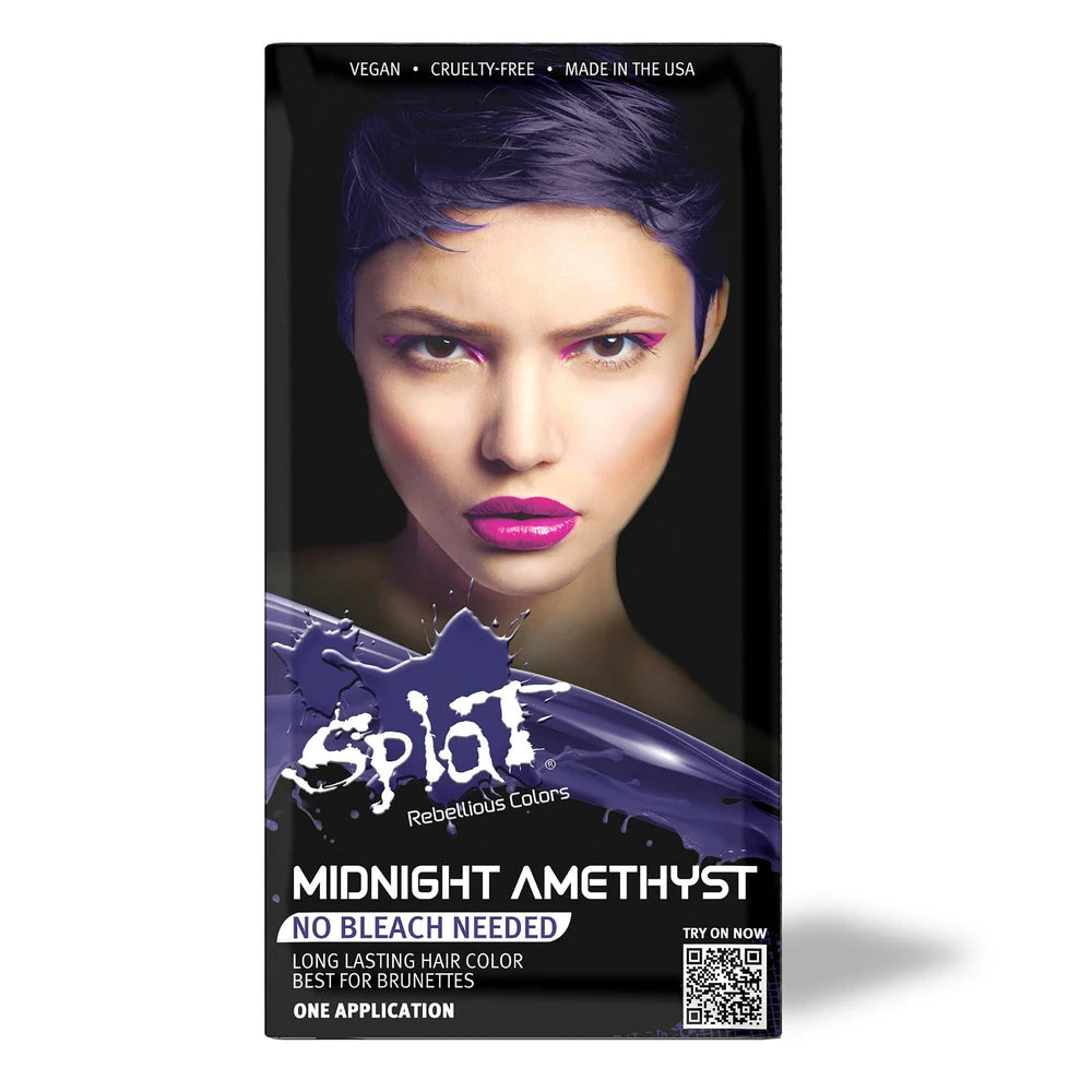 Splat Midnight Amethyst Hair Dye Semi-Permanent Purple Color 6.75 Oz (Pack of 12)