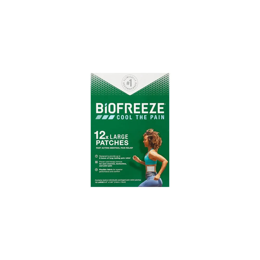 Biofreeze Large Patch 12 Count 0.35Oz (Pack Of 24)