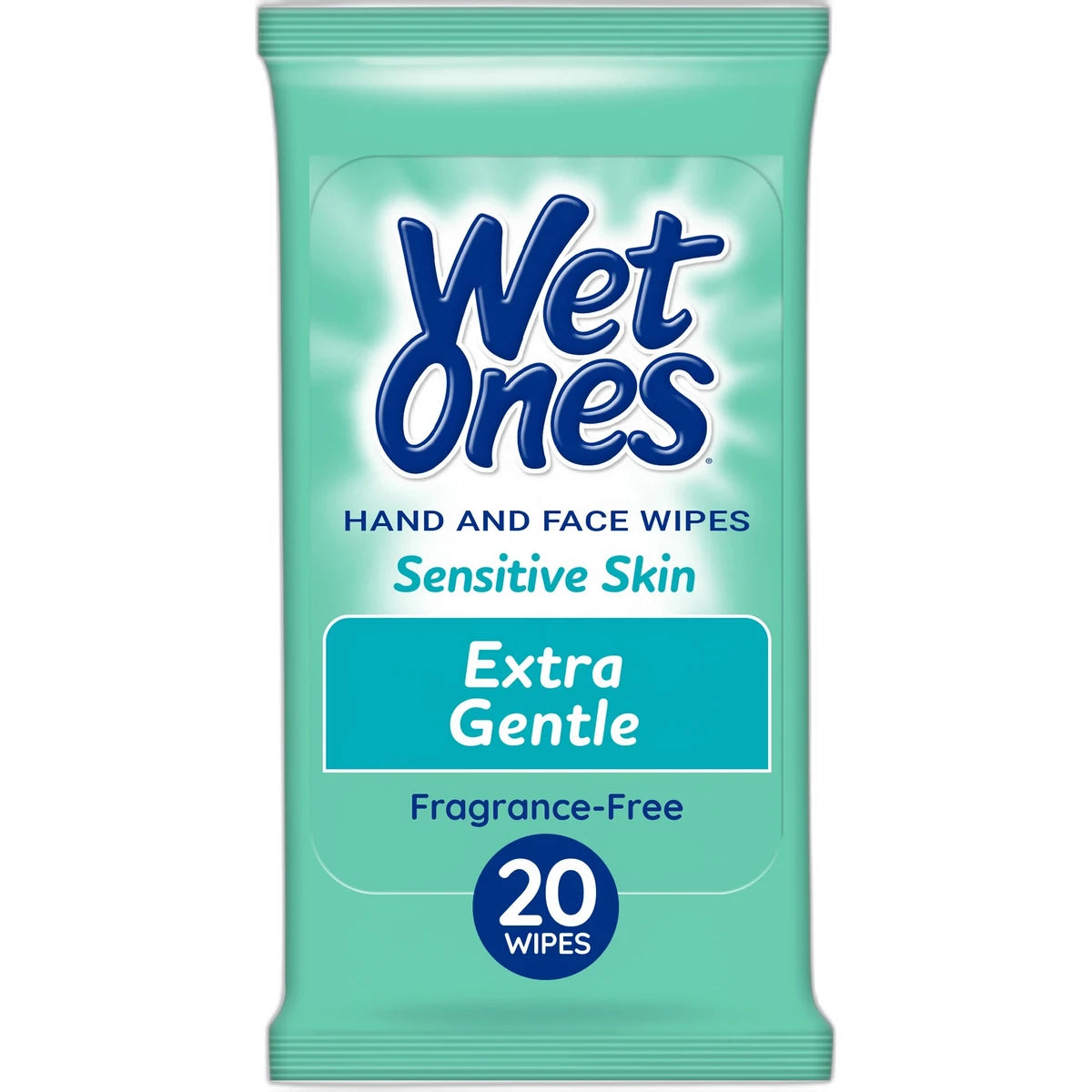 Wet Ones Sensitive Skin Hand And Face Wipes Travel Pack Fragrance Free 0.01Oz (Pack Of 10)