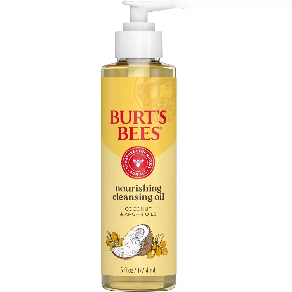 Burt's Bees Nourishing Cleansing Oil with Coconut and Argan Oils, 6 Fluid Ounces (Pack of 12)