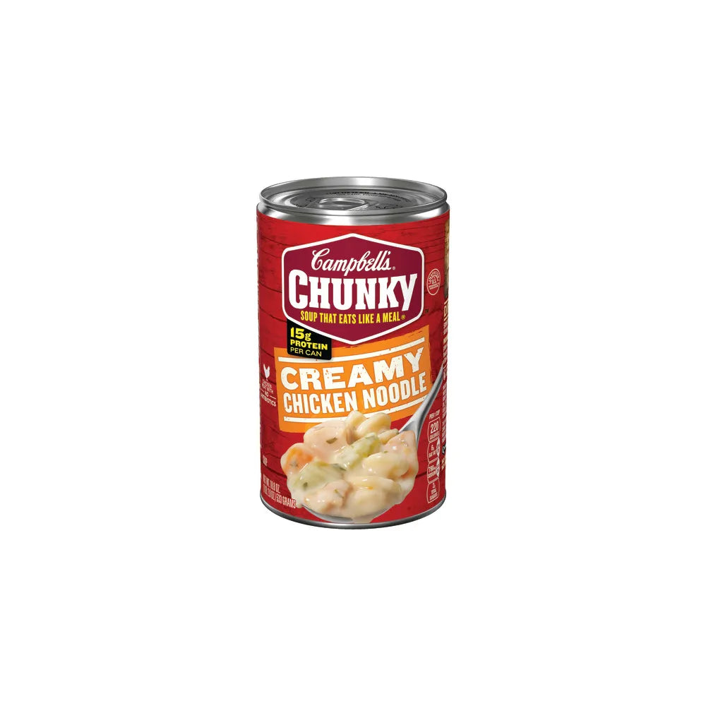 Campbell's Chunky Soup, Ready to Serve Creamy Chicken Noodle Soup, 18.8 oz (Pack of 12)