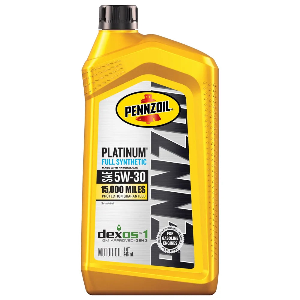 Pennzoil Platinum Full Synthetic Oil 5W-30 1 qt 32oz (Pack of 6)