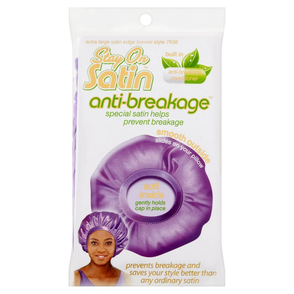 Stay on Satin Anti-Breakage Extra Large Satin Edge Bonnet Style 7638 Assorted C (Pack of 72)