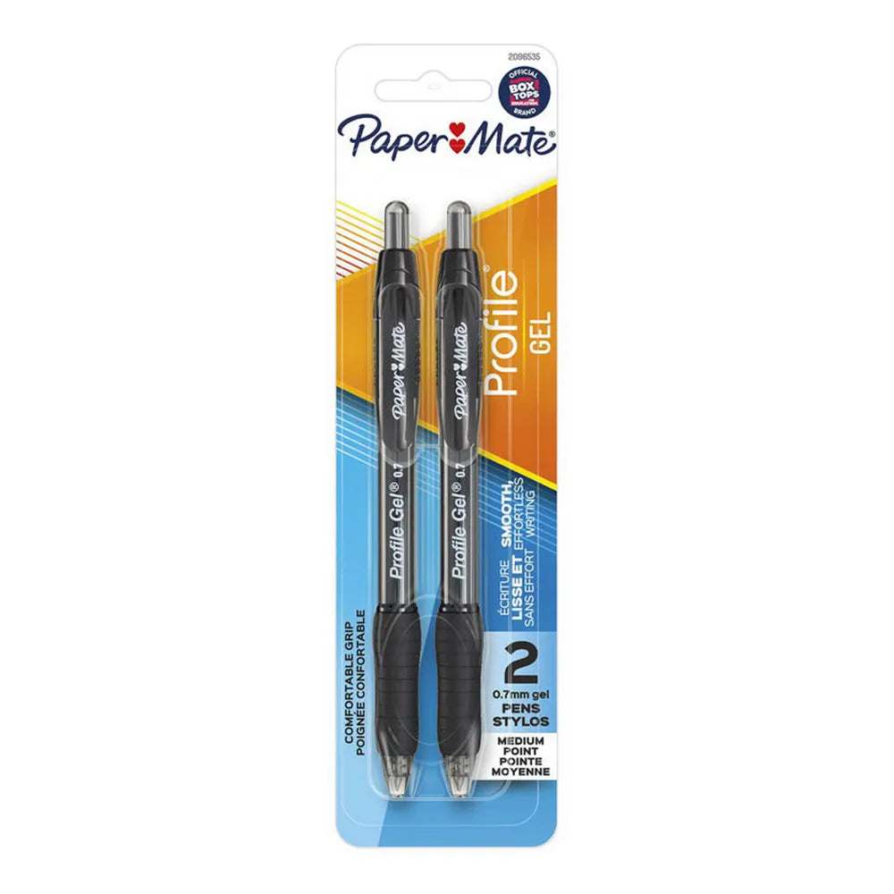 Paper Mate Profile Retractable Gel Pen 0.7mm Black 0.96oz (Pack of 48)